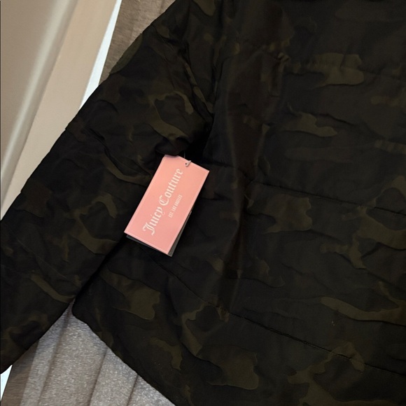 Juicy Couture Black and Green Camouflage moto  Jacket - Picture 8 of 8